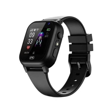 Wachfactorysale 2024 Kids 4G Smart Watch Sim Card Video Call SOS GPS Location Tracker Waterproof, Black