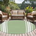 thumbnail image 4 of Round Rugs 7Ft, Sage Green Round Area Rug Washable Indoor Throw Carpet, Farmhouse Sage Green White Striped Large Non Slip Circle Rug for Dining Room Playroom Home Decor Aesthetic, 4 of 8