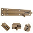 thumbnail image 1 of BRIGHTFUFU Brown Copper Latch Lock with Simple Scientific Design for Door Protection 1Set 11.8X1.2X0.6in, 1 of 8