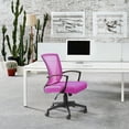 thumbnail image 5 of Lacoo Mid-Back Office Desk Chair Ergonomic Mesh Task Chair with Lumbar Support, Pink, 5 of 7
