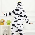 thumbnail image 4 of Pijamas de animales de vaca Kigurumi Unisex, monos con capucha de franela, ropa de dormir con cremallera, Cosplay de fiesta de Anime para hombres y mujeres, 4 of 5