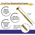 thumbnail image 4 of U2 Fasteners Wood Deck Screws Size 9 - 1500pc Bulk Box 3-1/8in Universal Screws, 4 of 7