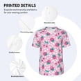 thumbnail image 3 of Lsque Cherry Strawberry Pattern Mens Polo Golf Shirts Funny Graphics Shorts Sleeve Button Shirts Baseball T-shirt-Large, 3 of 7