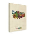 thumbnail image 2 of Trademark Fine Art 'Turkey Watercolor Map' Canvas Art by Michael Tompsett, 2 of 4
