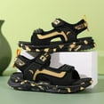 thumbnail image 7 of Xyant Boys Girls Sandals Open-Toe Summer Outdoor Unisex Child Sport Sandals Athletic Lightweight Water Shoes (Little Kid/Big Kid) Gold,12.5, 7 of 7