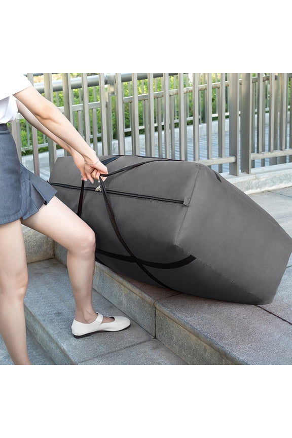 Moving Bag Thick Cloth Large Capacity for Clothes Bedding Luggage with Sturdy Strap Wear Resistant Multipurpose Storage for Moving Travel Dorms Reusable and Foldable 5.7"x2.3"x1.7" Gray