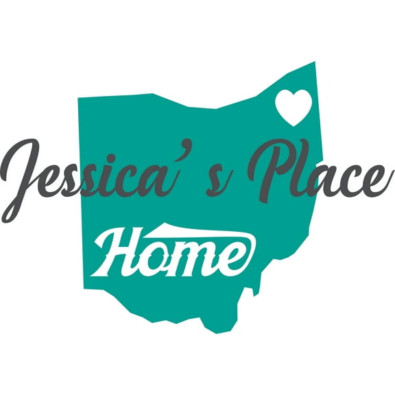 Ohio USA State Map Cleveland Customized Wall Decal - Custom Vinyl Wall Art - Personalized Name - Baby Girls Boys Kids Bedroom Wall Decal Room Decor Wall Stickers Decoration Size (zzxzz inch)