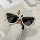 thumbnail image 5 of Gafas de sol triangulares con forma de polígono para hombre y mujer, anteojos de sol de estilo Vintage, Retro, Ojo de gato, para verano, 5 of 5