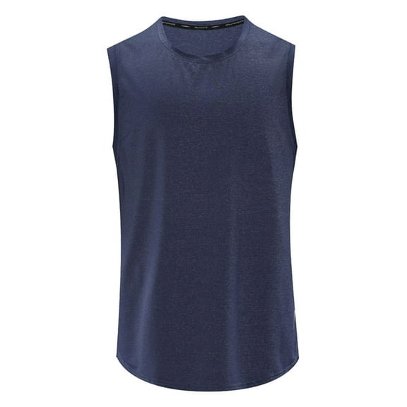 kpoplk Mens Beach Tank Top Summer 3D Graphic Sleeveless Tee Shirt Gym Workout Tanks Dark Blue,4XL