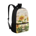 thumbnail image 2 of Uourmeti Sunflower Frog Backpack for Students, 17 Inch Large Capacity Multiple Pockets School Backpack for Travel Hiking, 2 of 6