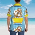 thumbnail image 6 of Xecao Dog Takes a Bath in the Bathtub print Hawaiian shirt - a stylish short-sleeve button-down for men, perfect for casual beach and tropical outings., 6 of 9