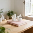 thumbnail image 6 of Ceramic Bunny Figurine Pair, White Pink Rabbit Ornament for Living Room, Pair of Cute Ceramic Bunny Figurines, Elegant Decor for Living Room Study Shelf, Housewarming Opening Gift, 6 of 8