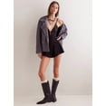 thumbnail image 4 of Womens Denim Jumpsuit Shorts Overall Loose Fit Casual Romper Streetwear Summer One-Piece Outfit Black S, 4 of 7