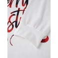 thumbnail image 5 of Christmas Family Matching Pajamas Set Print Long Sleeve Tops, Plaid Pants, 5 of 9