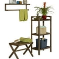 thumbnail image 3 of Contemporary Home Living 22.5" Antique Chestnut Brown Solid Rectangular Stool, 3 of 4