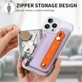 thumbnail image 3 of TECH CIRCLE for iPhone 12 Pro Clear Wallet Case,Drop Protection Slim Protective Stand Cover with Card Holder Zipper Anti-Scratch Cover for Women Men for iPhone 12 Pro 6.1 inch 2020,Purple, 3 of 10