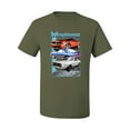 thumbnail image 2 of Wild Bobby, Mustang Ford Classics Cars and Trucks Men Graphic Tee, Military Green, 3X-Large, 2 of 6