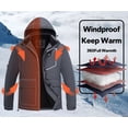 thumbnail image 5 of Tyhengta Men's Waterproof Ski Jackets Winter Coats Snow Jacket Adjustable Fleece Windbreaker Windproof Outdoor RainJackets Grayish Blue S, 5 of 8