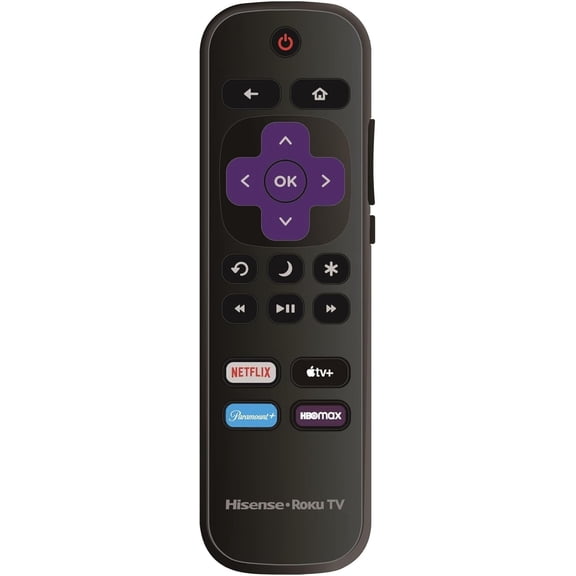 OEM Replacement Remote Control Compatible with All Hisense Roku TV Smart 4K Ultra HDTV 【Only Works with Hisense Roku TV, Not for Roku Stick and Roku Box】 (Netflix/Apple TV  / Paramount / HBO Max)