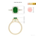 thumbnail image 5 of ANGARA Lab Grown Cushion Rectangular Emerald Halo Split Shank Engagement Ring for Women in 14K Yellow Gold (Size-8x6mm) | May Birthstone, Anniversary, Jewelry Gift for Women | Lab-Grown Emerald Ring, 5 of 8