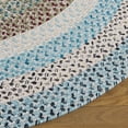 thumbnail image 6 of SAFAVIEH Braided Kaylee Striped Machine Washable Reversible Area Rug, Beige/Light Blue, 6' x 9' Oval, 6 of 20