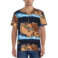 thumbnail image 4 of Haiem Hip Hop Hipster Baseball Jersey Button Down Shirts Sports Uniforms Men Women Jersey(Ocean Scene with Noah's Ark,3X-Large), 4 of 9