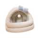 thumbnail image 5 of Cama cálida para gatos de invierno, nido semicerrado para gatos, universal, antideslizante, diseño de mariposa, suave, cálida y acogedora, casa para S, 5 of 9