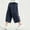 Navy, variant on Boys 100% Cotton Cargo Capri Pants 5-14 Years with Muti Pockets Wide Leg Loose Elastic Waist Drawstring Shorts Sweatpants Khaki