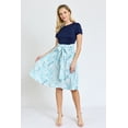 thumbnail image 3 of Contrast Short Sleeve Ditsy Floral Sash Midi Dress, 3 of 14