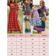 thumbnail image 2 of Kishawna Womens Boho Floral Puff Sleeve Tiered Maxi Dress Long Dresses, 2 of 5