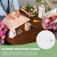 thumbnail image 4 of Uxcell Flower Gift Wrapping Paper, Waterproof Bouquet Wrap for Wedding DIY Craft Gold Edge Clear, 4 of 7