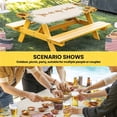 thumbnail image 6 of Sunflower Table Cloths for 6 Foot Rectangle Tables, Summer Botanical Farmhouse Yellow Floral Rustic Patio Waterproof Elastic Fitted Tablecloths, Washable Rectangular Table Cover for Camping, 6 of 8