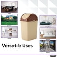 thumbnail image 3 of Superio Swing Top Trash Can Set - Beige (3 Pack- 5 Qt, 10 Qt, 18 Qt), 3 of 4