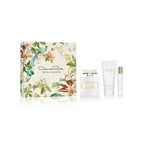 Oscar de la Renta Bella Blanca 3.4 EDP 3.4 lotion travel spray Women Set NIB