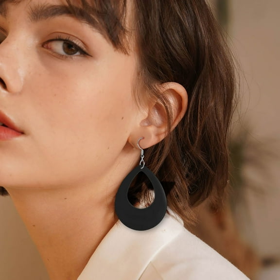 80s 90s Retro Neon Water Drop Earrings Halloween Party Jewelry Acrylic Pendant Dangle Statement Women's Fashion Accessories