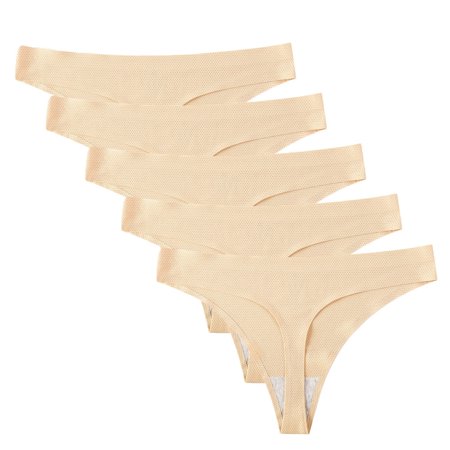 

Ykohkofe 5 Pieces Women Sexy Print Lingerie Temptation Low-waist Panties Thongs Underwear