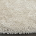 thumbnail image 4 of SAFAVIEH Luxe Paxton Solid Plush Polyester Shag Area Rug, Bone, 6' x 6' Round, 4 of 9