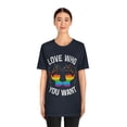 thumbnail image 3 of Love Who You Want Gay Pride LGBTQ+ Elephant Rainbow Hearts S-3XL, 3 of 8