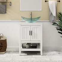 Eclife 24" Freestanding Bathroom Vanity Set with Vessel Sink, without Mirror