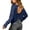 Blue, variant on Long Sleeve Loose Fit Casual T Shirt Fashion Hollow Out Design Solid Color Streetwear Top Arrival Womens Compression Cold Gear Womens Turtleneck Long Sleeve Tops Womens Solid Tees Workout