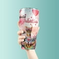thumbnail image 3 of Hello Valentine’s Day Abyssinian Flower Crown Romantic Pink Floral 30oz Stainless Steel Tumbler Insulated Cup with Lid Cat Lover Kitten Owner Gifts - 00031, 3 of 5