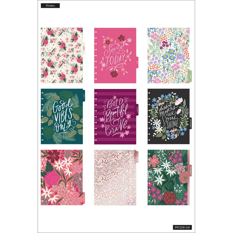 Printable Floral Stickers for Erin Condren, Happy Planner, H