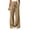 Khaki-1, variant on Gytharion Women's Striped Wide Leg Pants Cotton Linen Drawstring Elastic Waist Pants Straight Leg Loose Casual Trousers with Pockets 2026