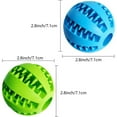 thumbnail image 2 of 2 Pcs Interactive Dog Toy Balls with Treat Dispenser, Dental Chew Toy for Puppies, 2.8" Rubber Dog Ball (Green & Blue), 2 of 9