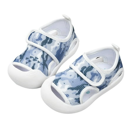 

ZENMELE Baby Sandals Colorblock Shoe Summer Toddler Girls Boys Shoes Sandals Flat Bottom Non Slio Half Open Toe Breathable Soft Shoes Slide Sandal 0M-3M