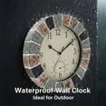 thumbnail image 2 of 10 Inch Waterproof Silent Analog Wall Clock For Indoor Outdoor Patio Pool Garden, 2 of 9