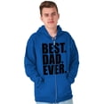 thumbnail image 5 of Cool Father's Day Best Dad Ever Zip Hoodie Sweatshirt Men Brisco Brands S, 5 of 6