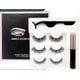 thumbnail image 1 of 3 Pairs Magnetic Eyelashes 3D Mink Makeup Lashes Eyeliner Tweezers Set Natural False Short Faux Cils, 1 of 5