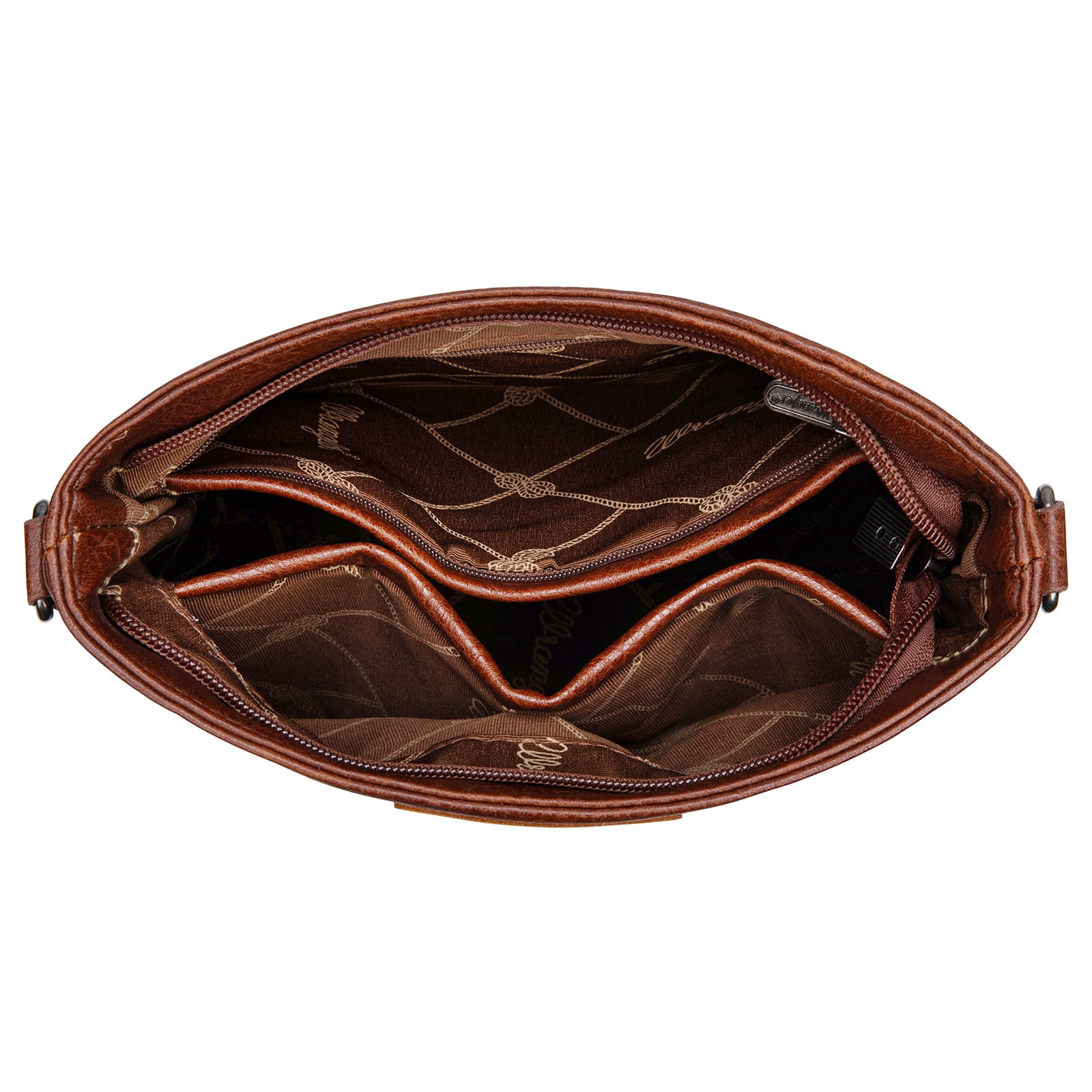 Wrangler Crossbody Purses for Women Two Tone Crossbody Bags Women Purses and Handbags, Art Brown