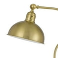 thumbnail image 2 of 25 Inch Metal Curved Desk Lamp, Adjustable Dome Shade, Brass- Saltoro Sherpi, 2 of 5